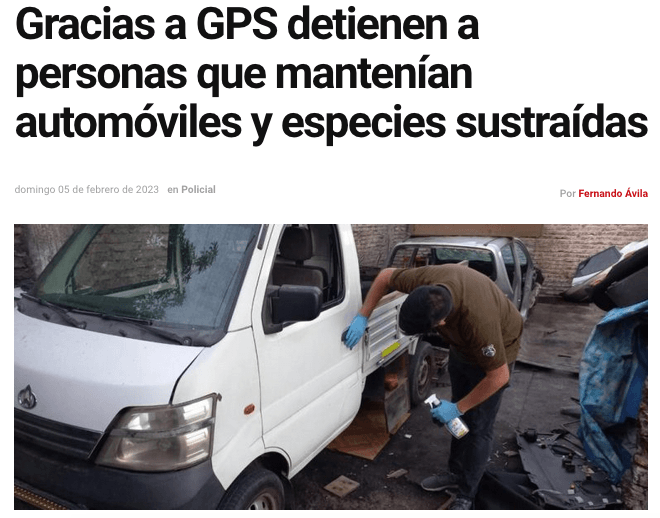 «Gracias a GPS detienen a personas que mantenían automóviles y especies sustraídas»